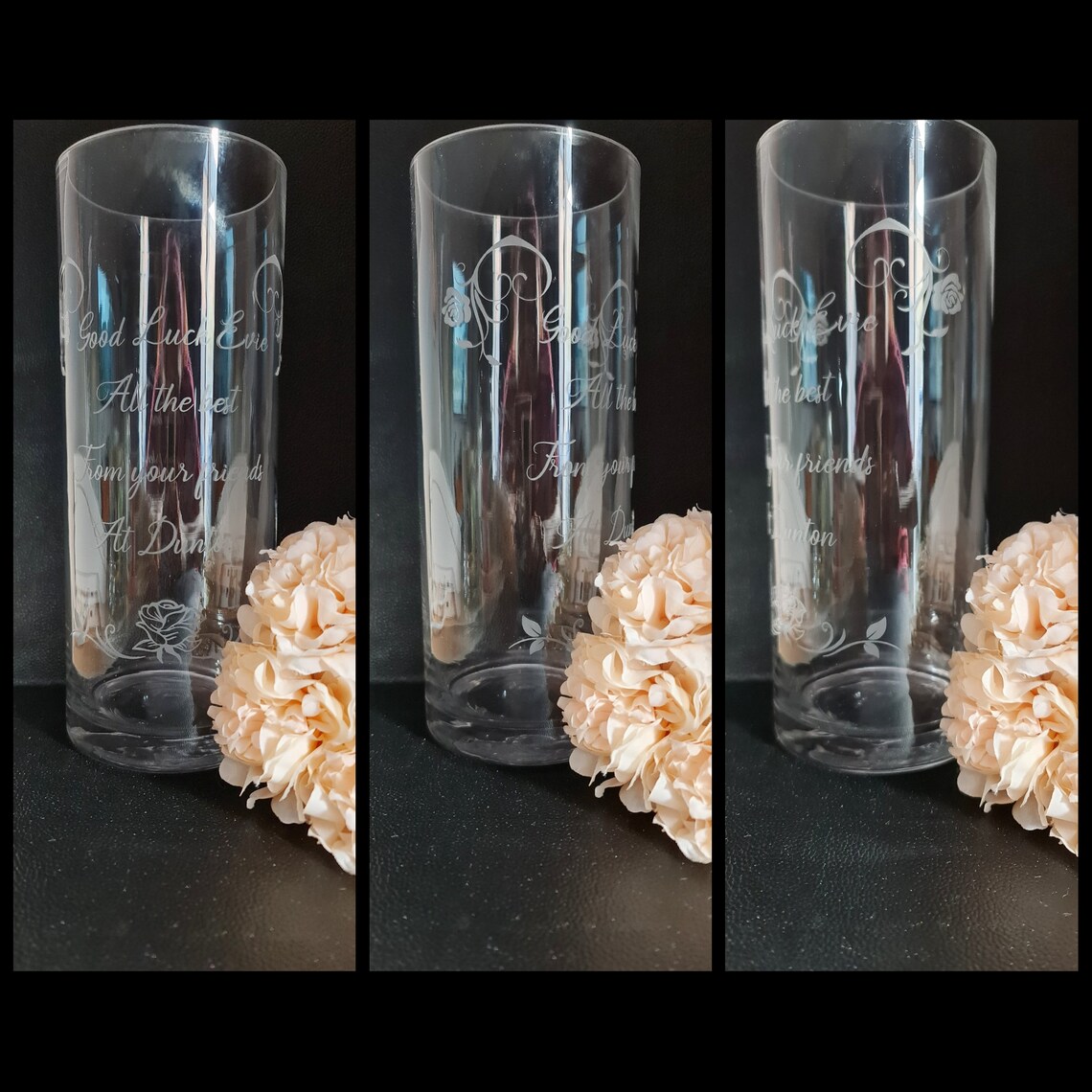 Personalised Etched Vase Retirement Gift Birthday Gift Etsy
