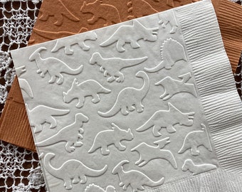 Dinosaur - Embossed Napkins - Children’s Party - All occasion - Cocktail/Beverage