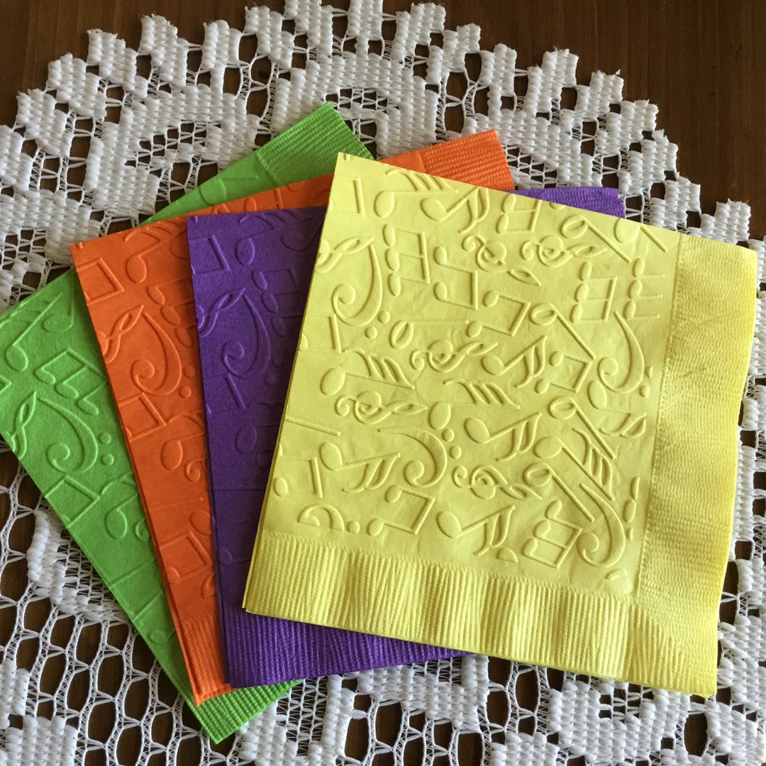 Music Embossed Napkins Wedding Anniversary All Occasion Beverage