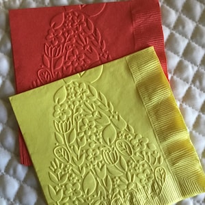 Fruit (pear) - Embossed Napkin - All Occasion - Wedding- Bridal Shower- Beverage - Cockail