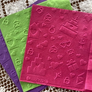 Birthday - Embossed Napkins - Birthday Party -  Beverage - Cocktail
