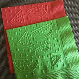 Fruit (watermelon) - Embossed Napkin - All Occasion - Wedding- Bridal Shower- Beverage - Cockail