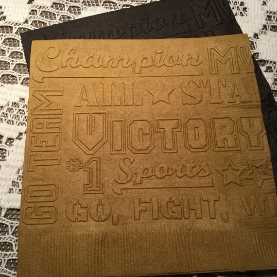 Sports Embossed Napkins Team Party Sports Banquet | Etsy