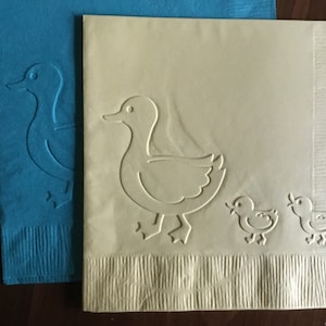 Ducks - Embossed Napkin - Farm Animals -  All Occasion - Beverage - Cocktail