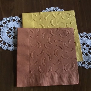 Fruit (Banana) - Embossed Napkin - All Occasion - Picnic - Bridal Shower- Beverage - Cockail