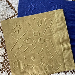 Celestial - Embossed Napkin - Nursery  -  All Occasion - Beverage - Cocktail
