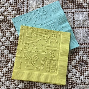 Sewing - Embossed Napkins - Theme Party - Sewing Group  -  Beverage - Cocktail
