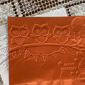 Birthday - Embossed Napkins - Birthday Party -  Beverage - Cocktail