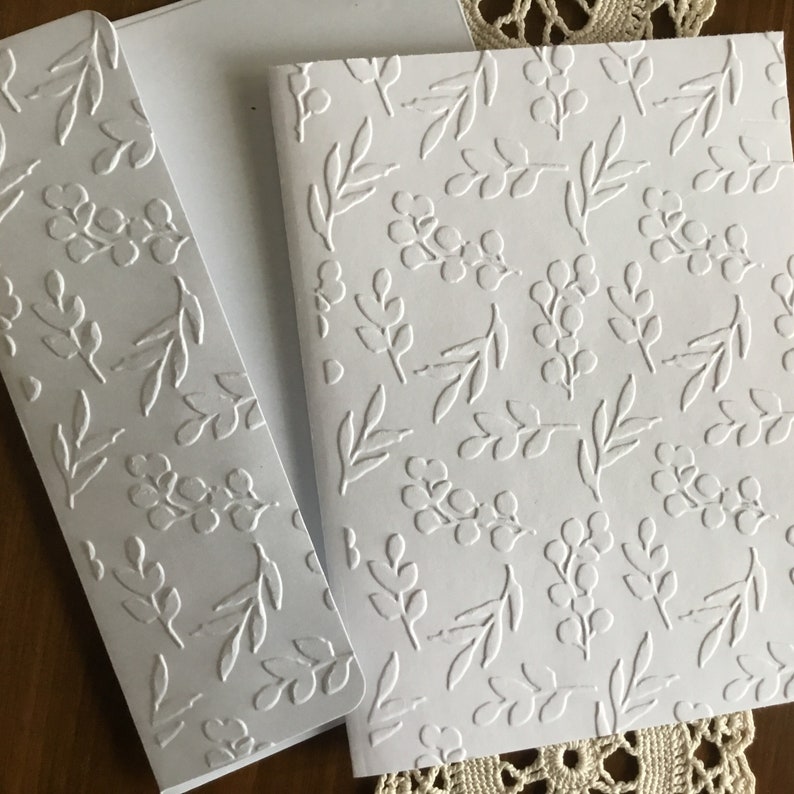 Invitations Blank Cards Gifts Leaves Embossed Note Card Thank You Notes