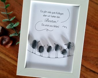 Colleague, best work colleague, thank you, stone picture work, farewell gift colleague, best colleague, farewell