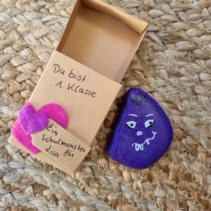 Courage monster, lucky charm, kindergarten gift, start of school, children&#39;s birthday party, giveaway, monster, school bag gift, school enrollment
