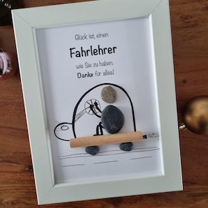 Rij-instructeur, rij-instructeur cadeau, kerstcadeau rij-instructeur, bedankt, beste rij-instructeur, auto, rijexamen, stenen foto