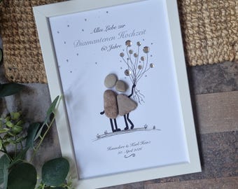 Regalo para el 60 aniversario de bodas, regalo especial para el 60 aniversario de bodas, regalo personalizado para el 60 aniversario de bodas, 60 años de matrimonio