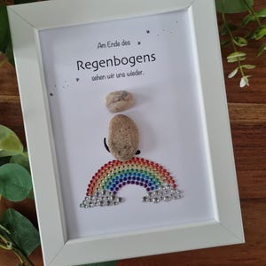 dog keepsake, dog love, mourning, mourning gift, dog gift, rainbow dog, special keepsake gift, stone picture