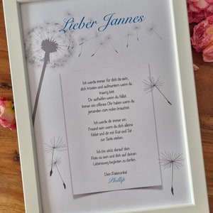 Ahijado, carta de padrino, regalo para bautizo, regalo para ahijado, madrina, padrino, para bautizo, estampado con marco, DinA4, personalizable