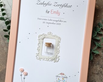 Tooth fairy, letter from the tooth fairy, mail from the tooth fairy, first tooth, storage of milk teeth, poster tooth fairy, customizable, tooth box, print