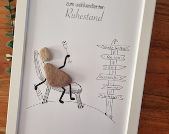 Retirement gift, special gift for pensioners, farewell colleague, retirement gift, personalizable farewell gift