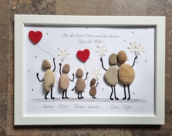 Grandma and Grandpa are the best, Christmas gift grandparents, thank you, stone picture Din A4, gift, personalizable, Christmas gift