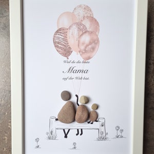 Mom, Grandma, Mom is the best, for Mother's Day, Mother's Day gift, Mother's Day, Thank you, stone picture, gift