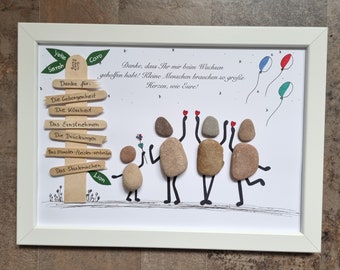 Kindergarten farewell, best teachers, kindergarten, farewell gift, daycare, stone picture DinA4, customizable