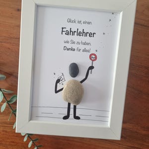 Rij-instructeur, rij-instructeur cadeau, kerstcadeau rij-instructeur, bedankt, beste rij-instructeur, auto, rijexamen, stenen foto