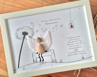 Kommunion, Konfirmation, Geschenk, Konfirmationsgeschenk, Kommunionsgeschenk, Geschenk zur Konfirmation, Jugendweihe, Taufe, DinA4 Steinbild