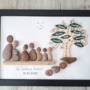 Wedding gift, Wedding, Family tree Stone picture DinA4 customizable, Gift