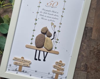 Golden wedding anniversary gift, special golden wedding anniversary gift, personalized 50th wedding anniversary gift, 50th anniversary gift