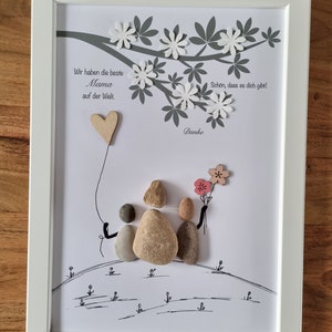 Regalo del Día de la Madre, regalo del Día de la Madre, Día de la Madre, Día de la Madre, mamá, abuela, para mamá, cuadro de piedra, regalo, regalo especial del Día de la Madre