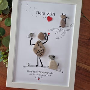 Veterinario, regalo de Pascua, veterinario, mejor veterinario, animales, regalo veterinario, gracias, práctica veterinaria, cuadro de piedra