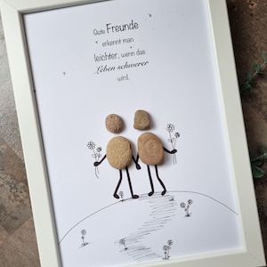 Best friend, favorite person, girlfriends, sister, gift, colleague, best friends, friendship, stone picture, DinA4 customizable