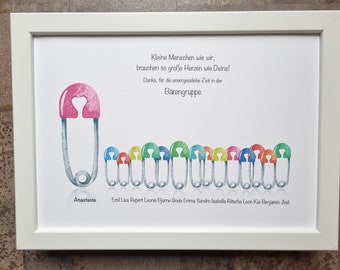 Kindergarten farewell, best educators, kindergarten, farewell gift, daycare, DinA4 print, personalisable