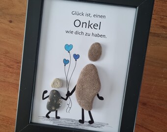 Uncle, birthday gift uncle, gift for the best uncle, godfather, godfather, best uncle, thank you stone picture,