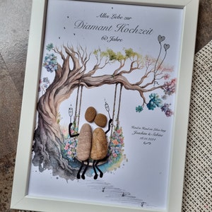 Cadeau anniversaire de mariage de diamant, cadeau anniversaire de mariage de diamant personnalisé, cadeau 60e anniversaire de mariage, cadeau 60e anniversaire de mariage,