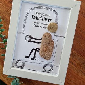 Rij-instructeur, rij-instructeur cadeau, kerstcadeau rij-instructeur, bedankt, beste rij-instructeur, auto, rijexamen, stenen foto