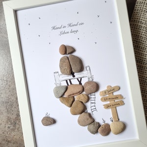 Houten bruiloft, huwelijkscadeau, 5 jaar, 5 huwelijksverjaardag, houten bruiloft, cadeau, pasgetrouwden stenen foto, DinA4 aanpasbaar