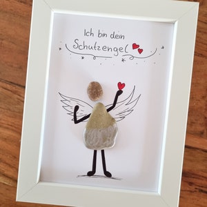 Guardian angel girlfriend aunt neighbor stone picture baptism birth confirmation communion gift