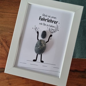 Rij-instructeur, rij-instructeur cadeau, bedankt, beste rij-instructeur, auto, rijexamen, stenen foto