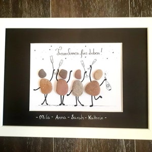 Girlfriends, best friend, best friends, gift, bachelorette party, friendship, friends, stone picture DinA4, customizable
