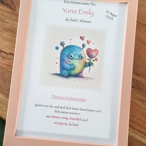 School child, finally school child, school enrollment gift, school, first grade, school start, enrollment, courage monster, personalisable, print