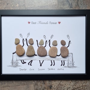 Best friend, favorite person, girlfriends, sister, gift, colleague, best friends, friendship, stone picture, DinA4 customizable