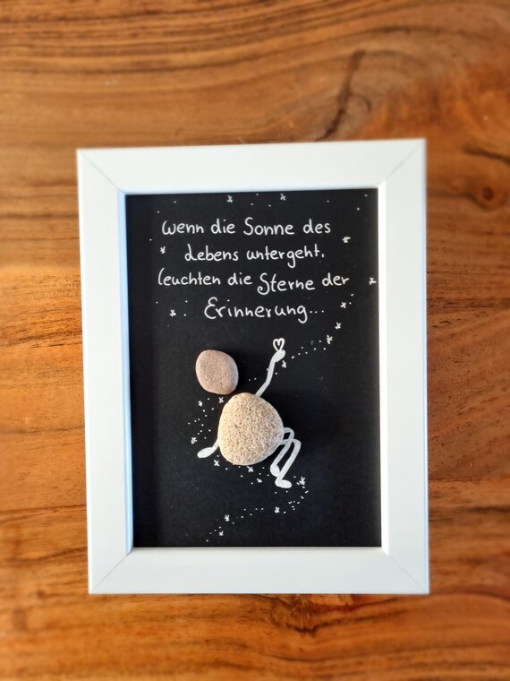 Abschied Trauer Beileid wünschen Steinbild Erinnerung Etsy.de