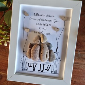 Gift for grandma and grandpa, special gift for grandma, Easter gift for grandpa, Easter gift for grandparents, birthday gift for grandma and grandpa, stone picture