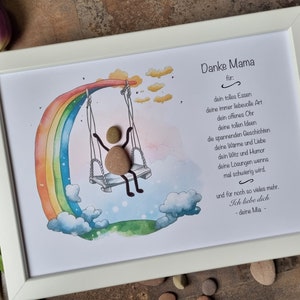 Regalo Día de la Madre, para el Día de la Madre, regalo mamá, para la mejor mamá, cuadro de piedra para el Día de la Madre, personalizable, DinA4, mejor mamá