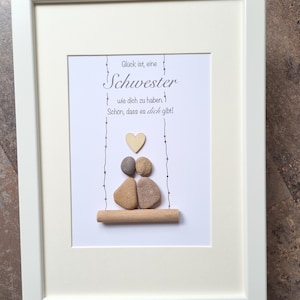 Sisters, Sister, Sisters, Best Sister, Gift, Siblings, Stone Picture, Sister Heart, Favorite Person, DinA4 Customizable