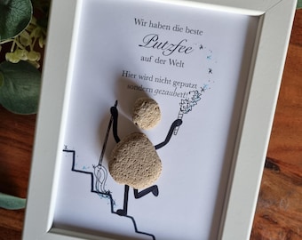 Gift cleaning lady, special gift cleaning staff, Christmas gift, best household help, birthday gift cleaning fairy stone picture
