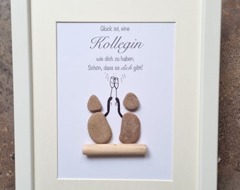 Colleague, best work colleague, thank you, stone picture work, when colleagues become friends, colleagues, farewell gift colleague