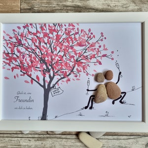 Best friend, favorite person, girlfriends, sister, gift, colleague, best friends, friendship, stone picture, DinA4 customizable