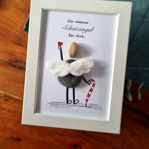 Guardian Angel Girlfriend Aunt Neighbor Stone Picture Baptism Birth Confirmation Communion Gift