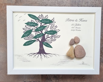 goldene Hochzeit, 50 Jahre, Brautpaar, DinA4, Hochzeitsgeschenk, Geschenk goldhochzeit, 50. Hochzeitstag, 50. Jahrestag